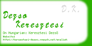 dezso keresztesi business card